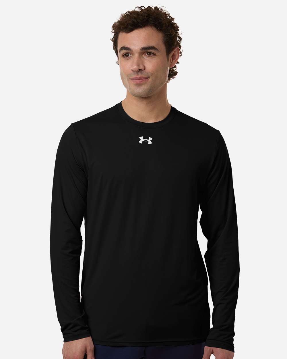Black/ White Men's Team Vanish Long Sleeve T-Shirt - 6014166 plain