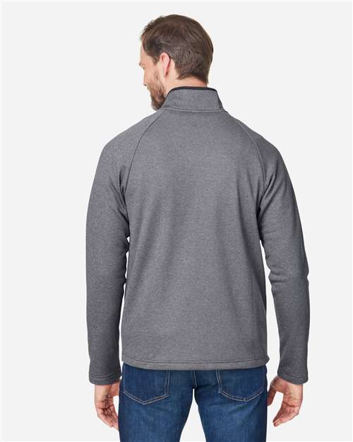 Black/ White Men&#39;s Venture Heathered Stripe Full-Zip - CE72