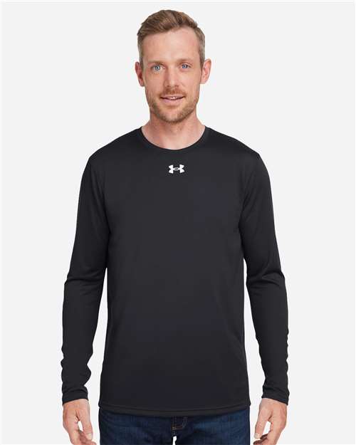 Black/ White Team Tech™ Long Sleeve T-Shirt - 1376843 plain