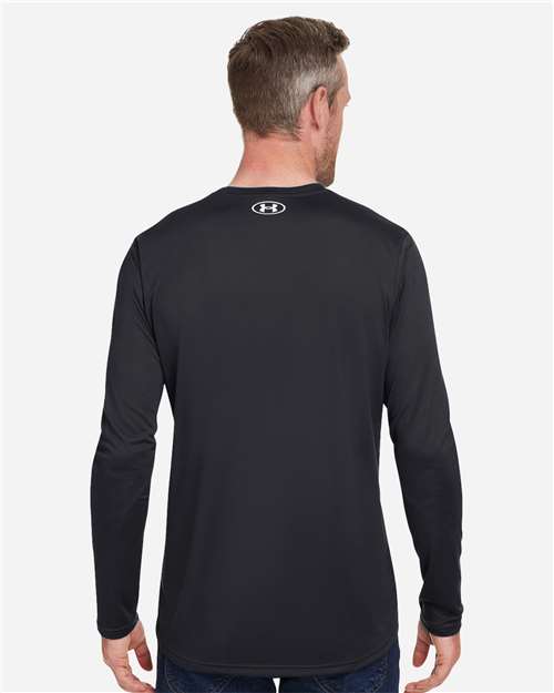 Black/ White Team Tech™ Long Sleeve T-Shirt - 1376843 plain