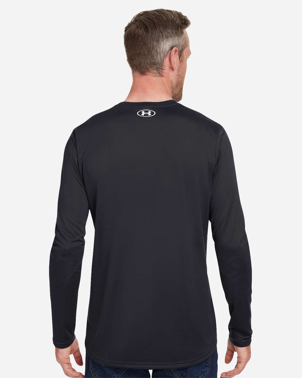 Black/ White Team Tech™ Long Sleeve T-Shirt - 1376843 plain