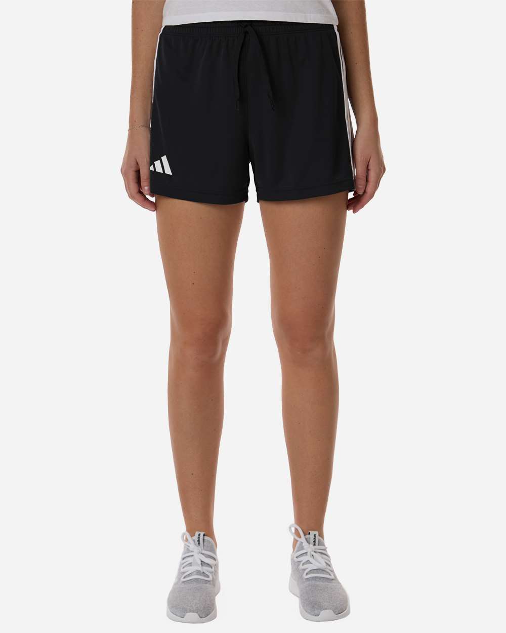 Black/ White Women's 3-Stripes 3" Shorts - AT301