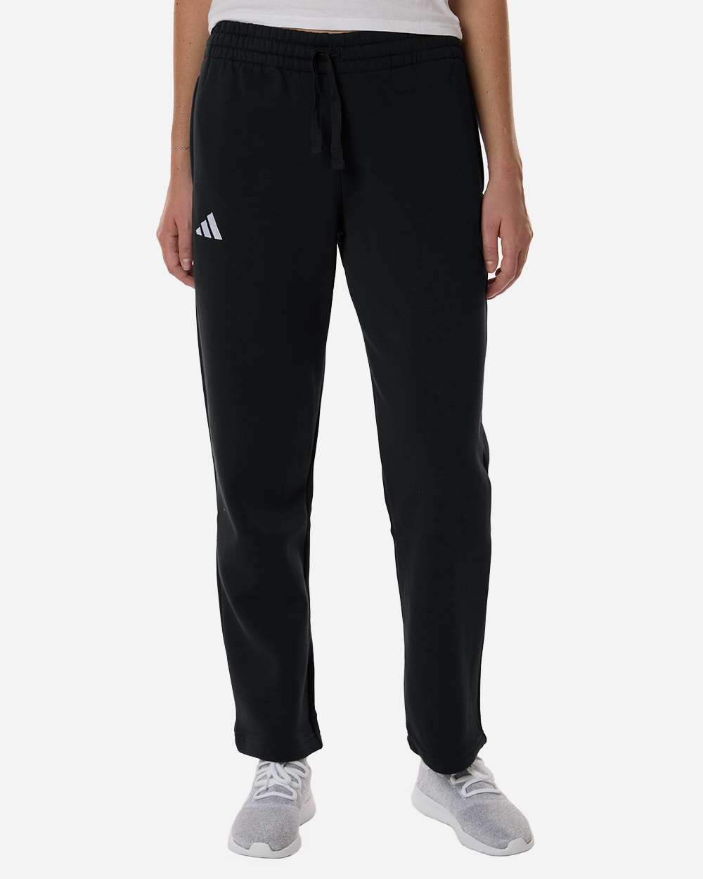 Black/ White Women's Fleece Sweatpants - AT216