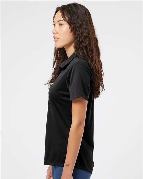 Black/ White Women&#39;s Floating 3-Stripes Polo - A481