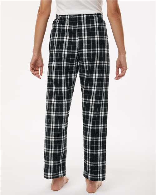Black/ White Women's Haley Flannel Pants - BW6620