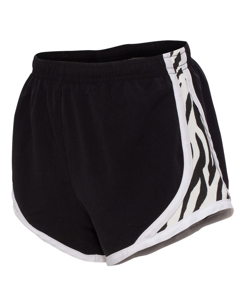 Black/ White/ Zebra Girls’ Velocity 2 1/4" Running Shorts - P62Y