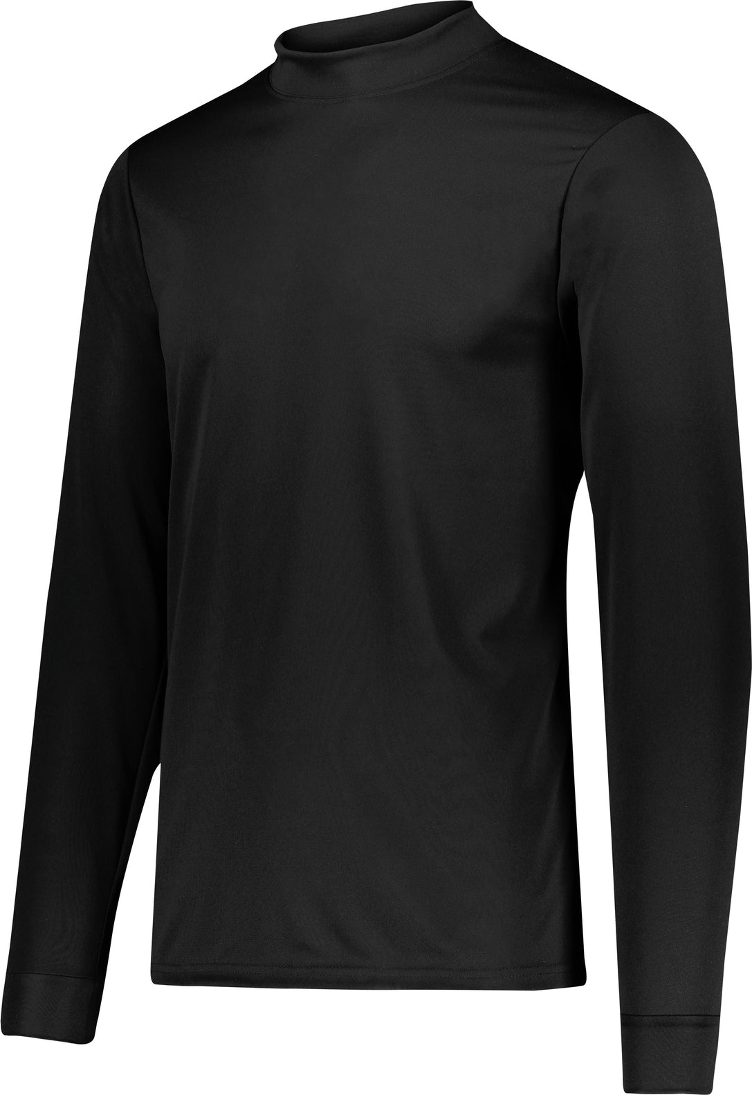BLACK WICKING MOCK TURTLENECK