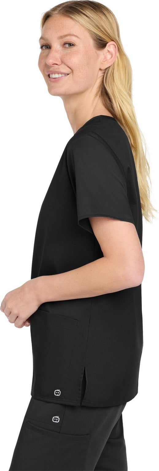 Black Wink Women's WorkFlex V-Neck Top WW4560