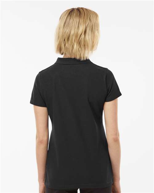 Black Women&#39;s 50/50 Sport Pique Polo - 401