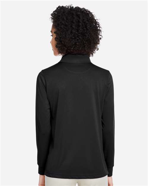 Black Women&#39;s Advantage Snag Protection Plus IL Long Sleeve Polo - M348LW