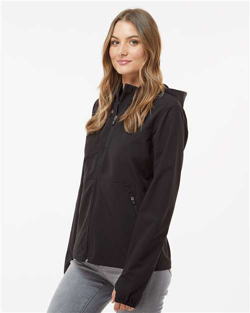 Black Women&#39;s Ascent Soft Shell Hooded Jacket - 9411