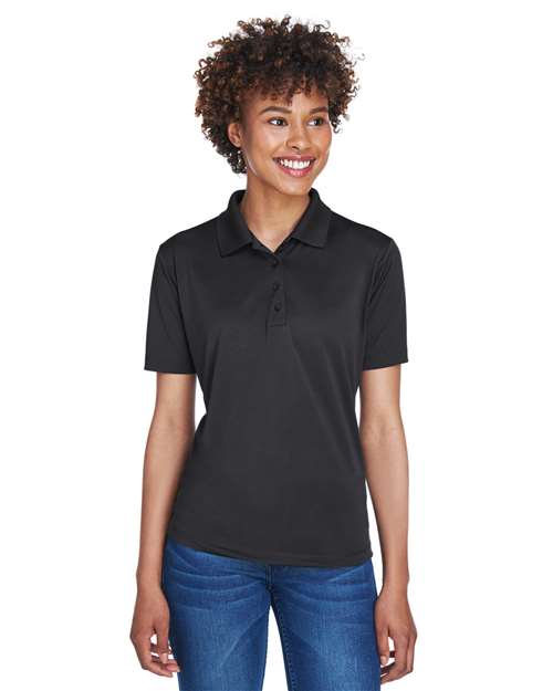 Black Women's Cool & Dry 8-Star Elite Performance Interlock Polo - 8610L