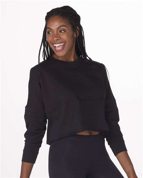Black Women&#39;s Crop Retro Jesery - BW3515