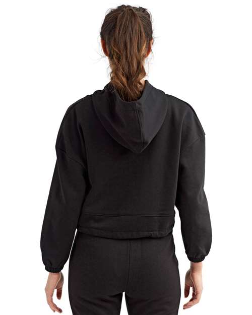 Black Women&#39;s Cropped Maria Hoodie - TD085