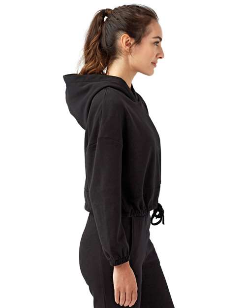 Black Women&#39;s Cropped Maria Hoodie - TD085