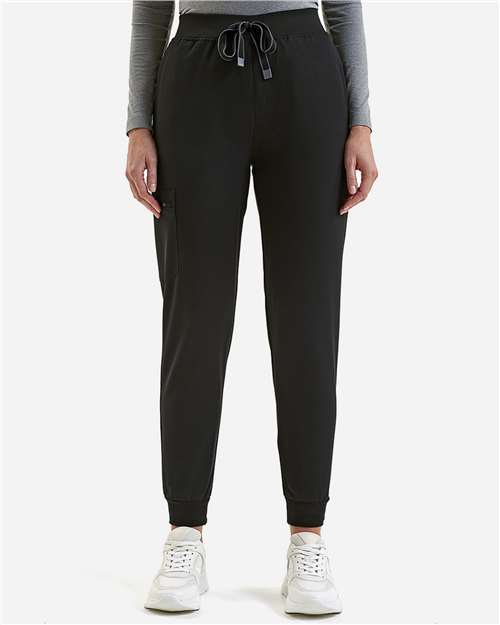 Black Women's Energized Stretch Jogger Scrub Pants - NN610
