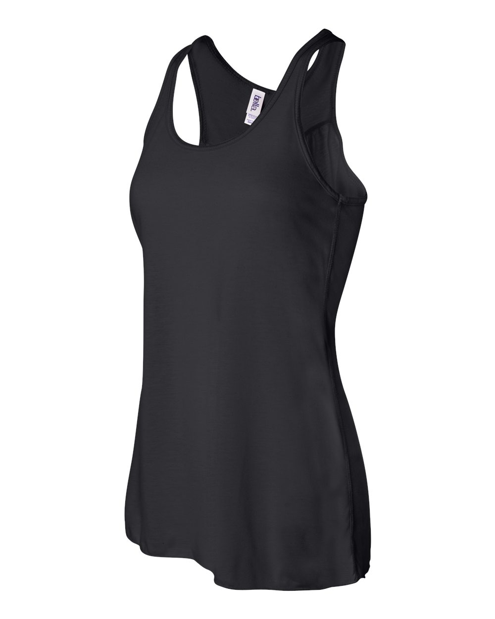 Black Women's Flowy Racerback Tank - 8800