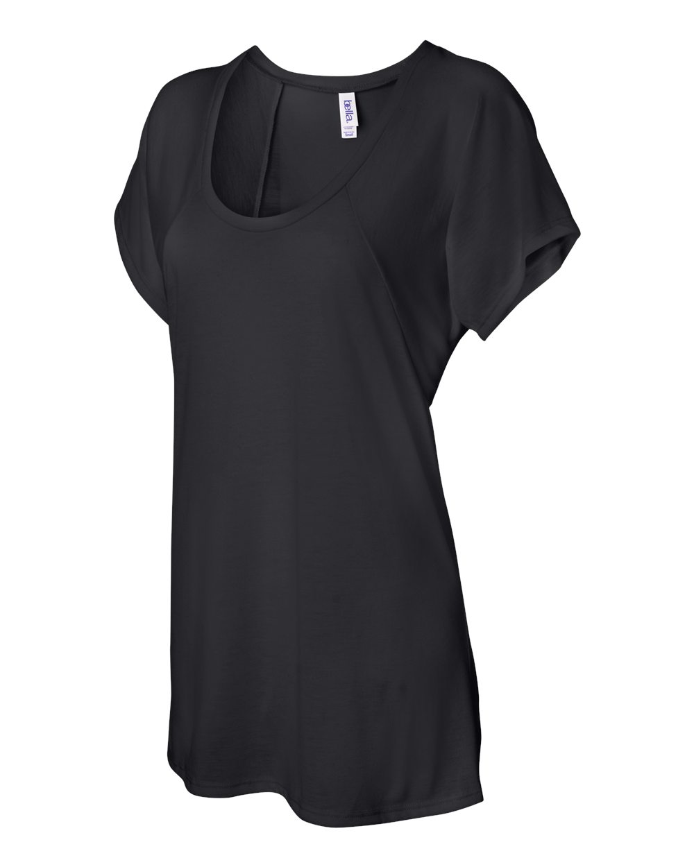 Black Women’s Flowy Raglan Tee - 8801