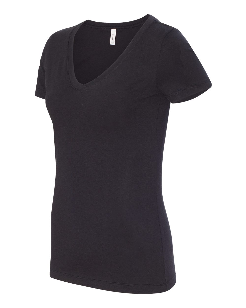 Black Women's Ideal V-Neck T-Shirt - 1540