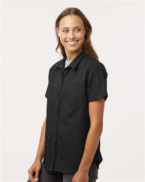 Black Women's Industrial Short Sleeve Work Shirt - 5350