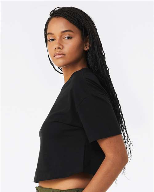 Black Women&#39;s Jersey Crop Tee - 6482