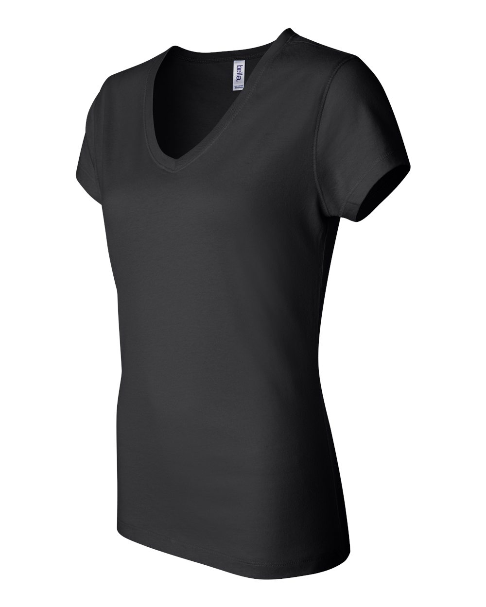 Black Women’s Jersey V-Neck Tee - 6005