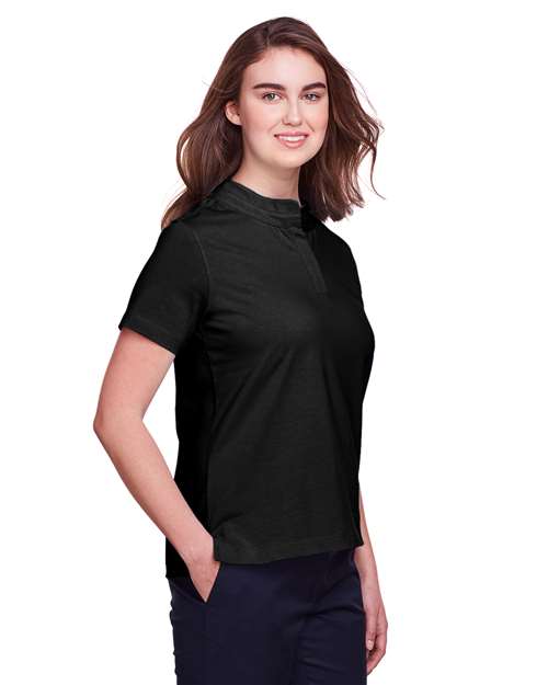 Black Women&#39;s Lakeshore Stretch Cotton Performance Polo - UC105W