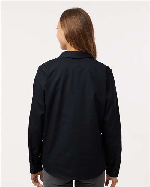 Black Women&#39;s Long Sleeve Industrial Work Shirt - L5350