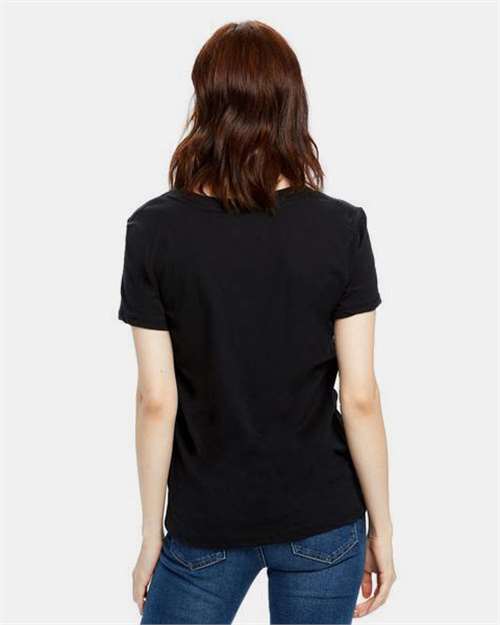 Black Women's Loose Fit Boyfriend Tee - US115