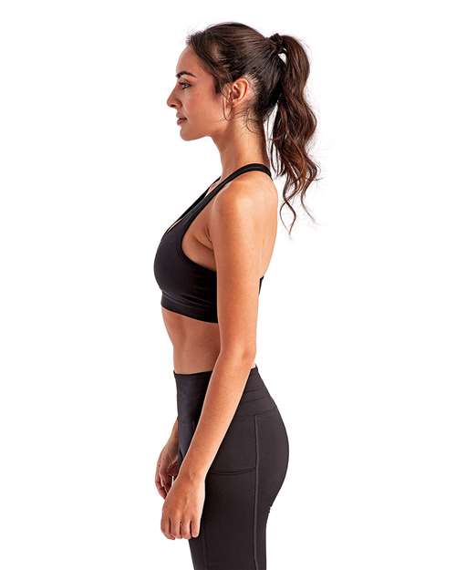Black Women&#39;s Medium Impact Sports Bra - TD920