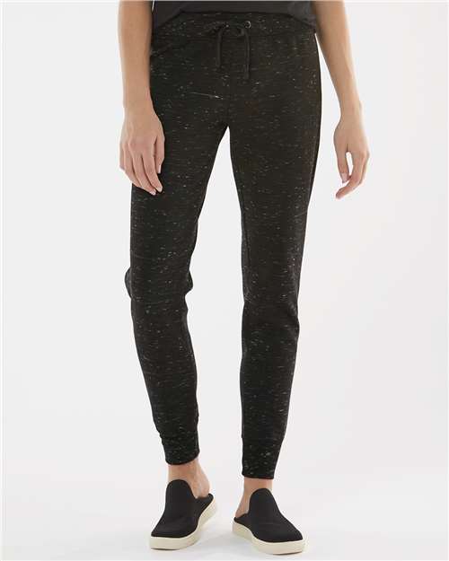 Black Women’s Mélange Fleece Joggers - 8675