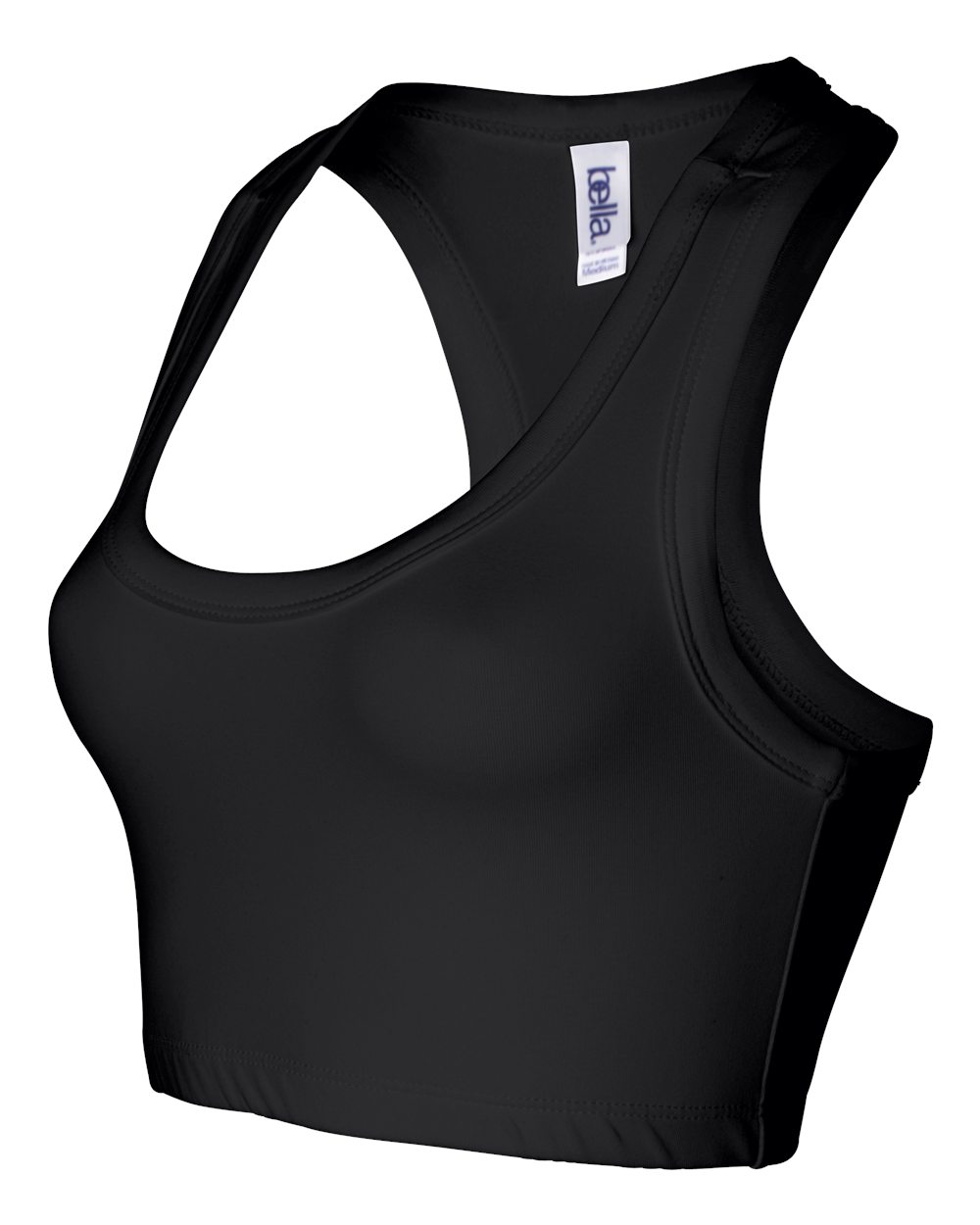 Black Women's Nylon Spandex Sports Bra - 970