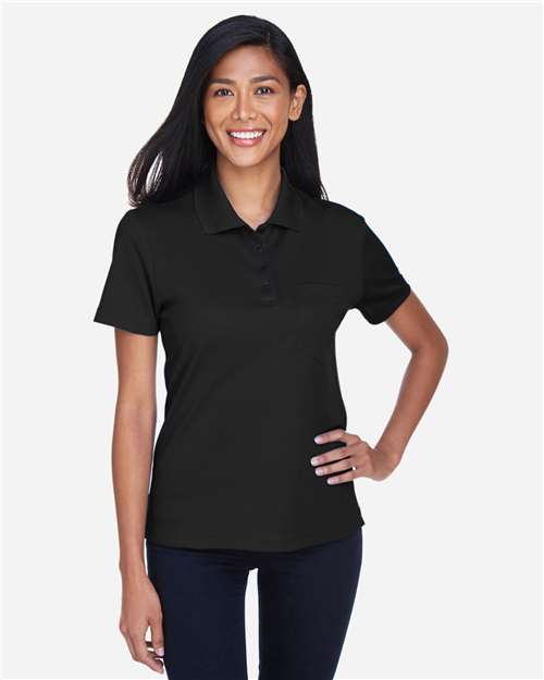 Black Women&#39;s Origin Performance Piqué Polo with Pocket - 78181P