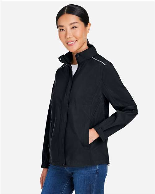 Black Women&#39;s Packable Rain Jacket - CE712W