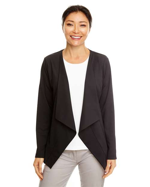Black Women's Perfect Fit™ Draped Open Blazer - DP465W