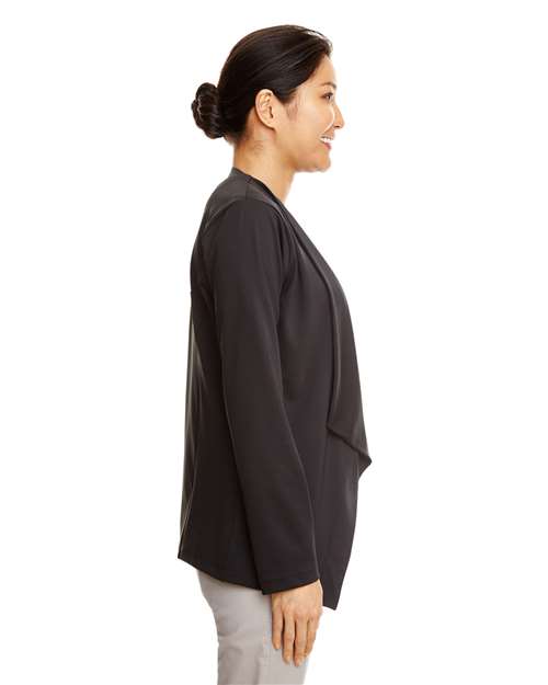 Black Women&#39;s Perfect Fit™ Draped Open Blazer - DP465W