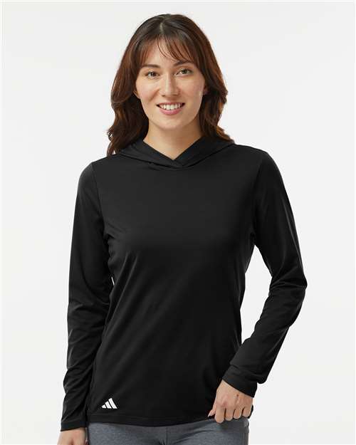 Black Women's Performance Hooded Pullover - A1003
