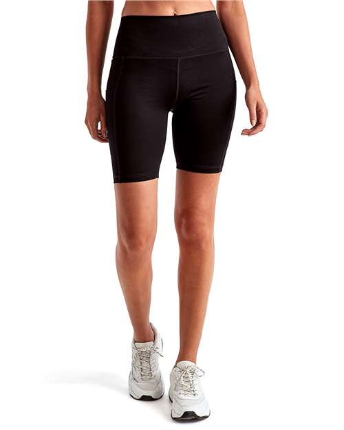 Black Women&#39;s Performance Legging Shorts - TD046