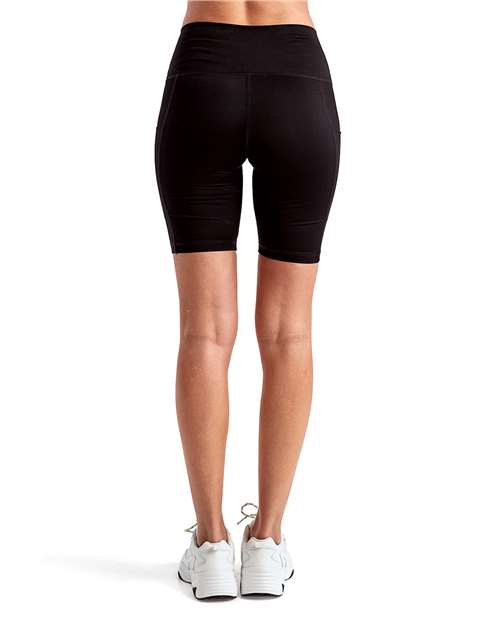 Black Women&#39;s Performance Legging Shorts - TD046