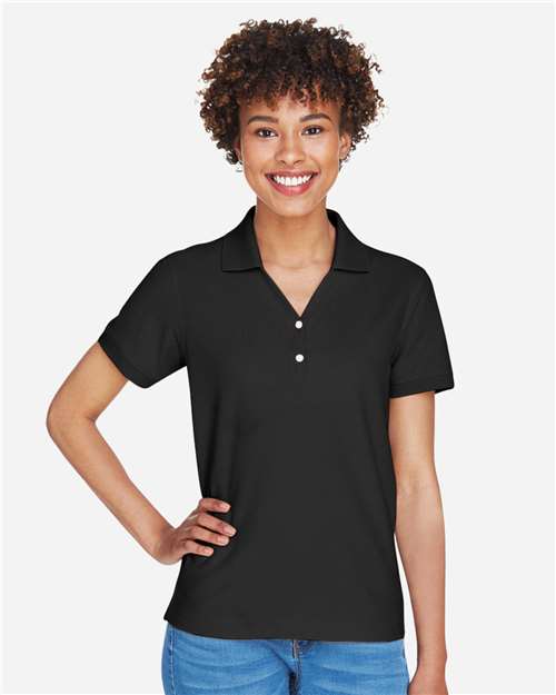Black Women&#39;s Pima Piqué Polo - D100W
