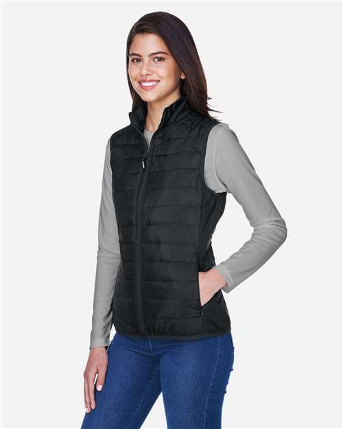 Black Women&#39;s Prevail Packable Puffer Vest - CE702W