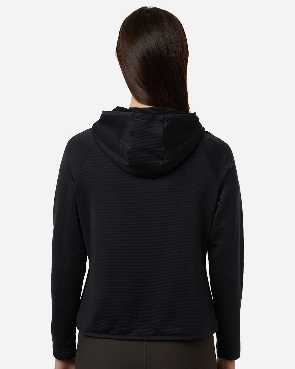 Black Women's Qualify Quarter-Zip Hooded Pullover - TT200W plain