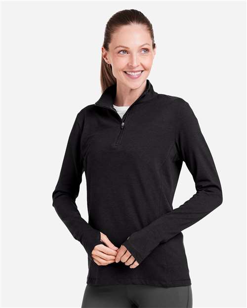 Black Women&#39;s Recess Quarter-Zip Pullover - TW300