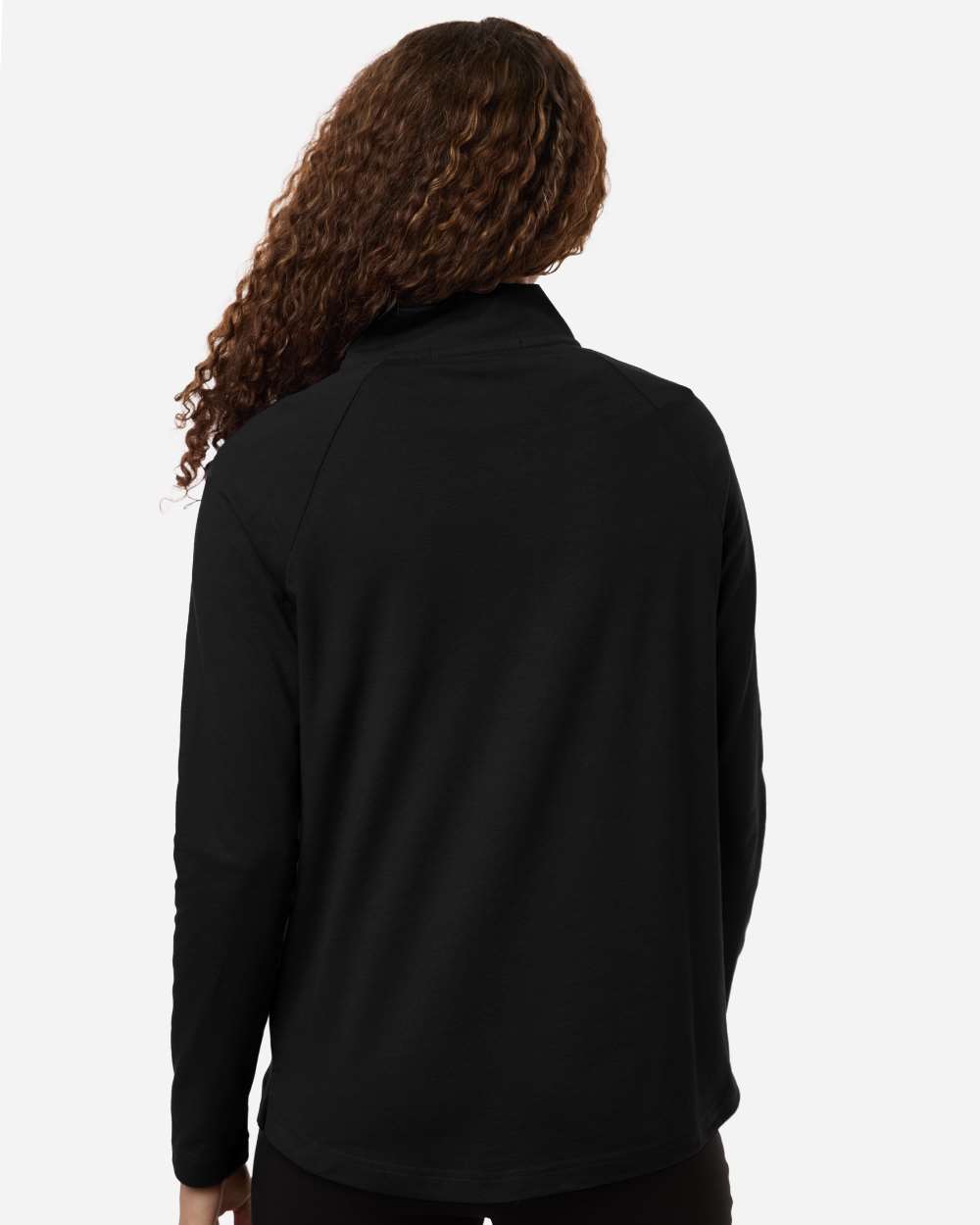 Black Women's Seaton Pebble Textured Quarter-Zip Pullover - DG402W plain