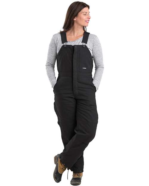 Black Women&#39;s Softstone Duck Insulated Bib Overall - WB515