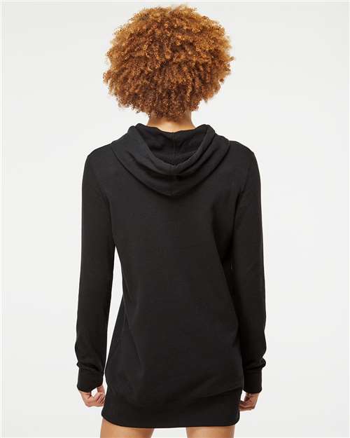 Black Women’s Special Blend Hooded Sweatshirt Dress - PRM65DRS