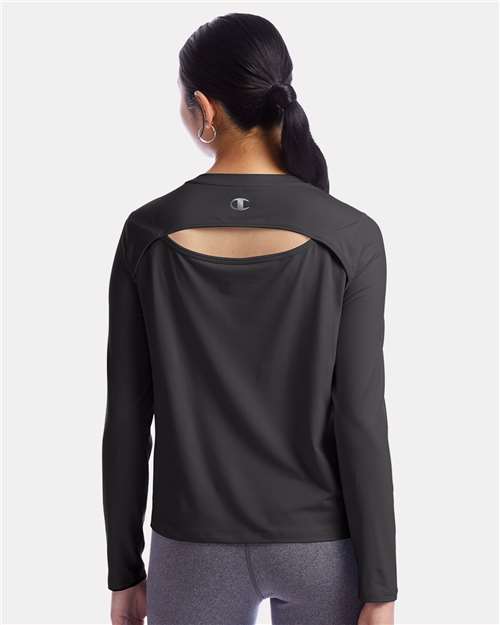 Black Women&#39;s Sport Soft Touch Long Sleeve T-Shirt - CHP140