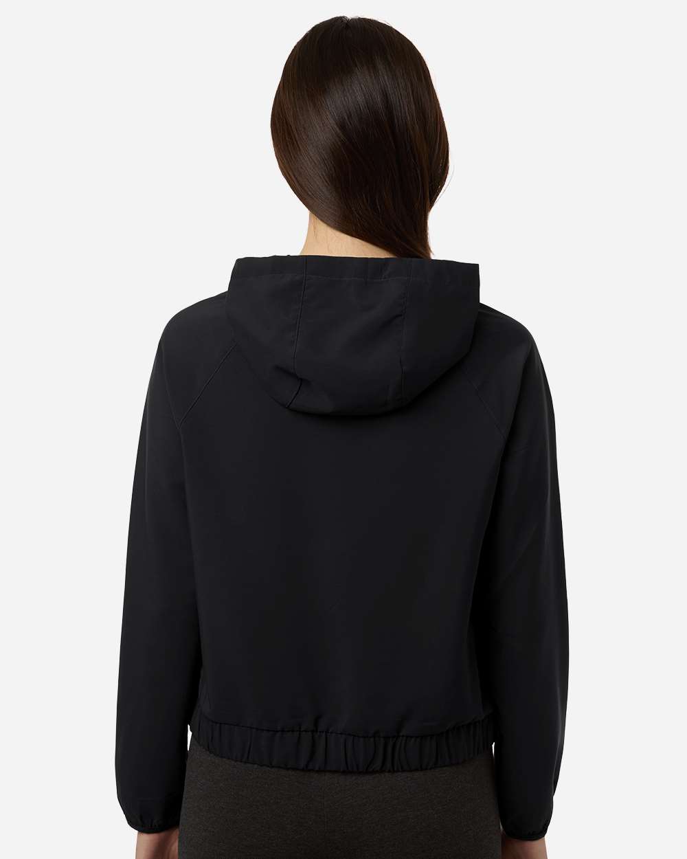 Black Women's UltraUVP Shoreline Long Sleeve Hooded Pullover - CE520LW plain