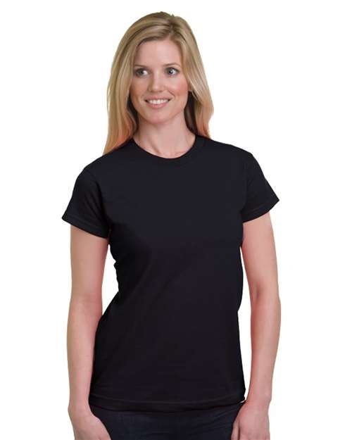 Black Women's USA-Made Fine Jersey T-Shirt - 5850