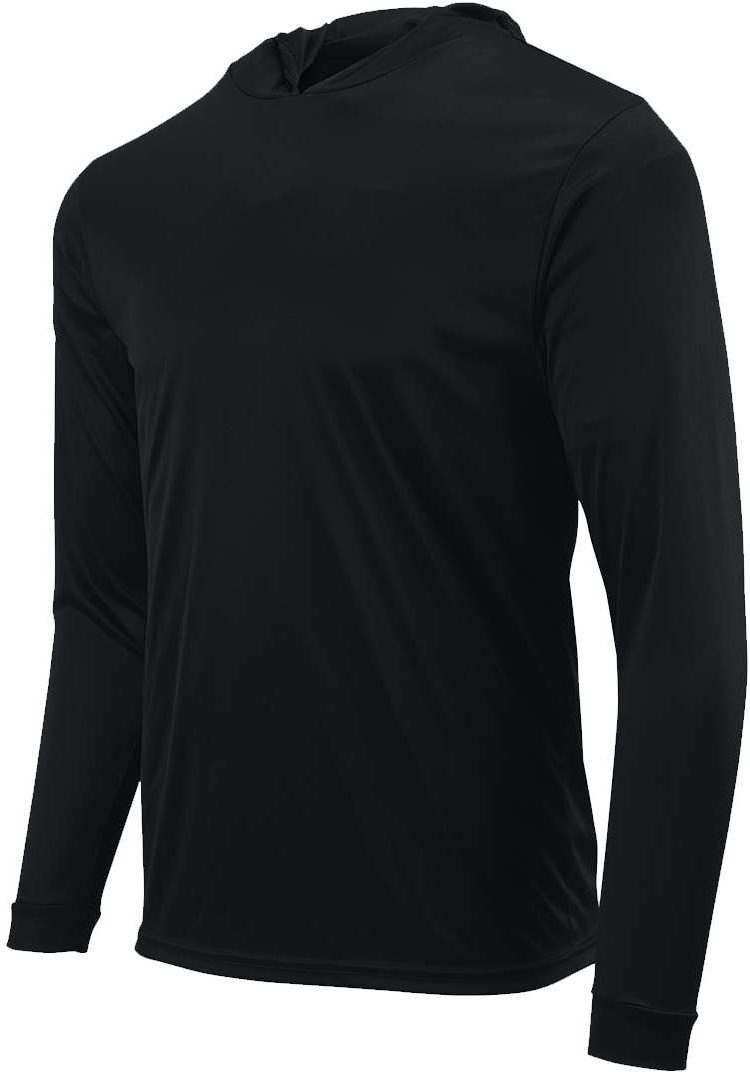 Black Youth Bahama Performance Hooded Long Sleeve T-Shirt - 221Y